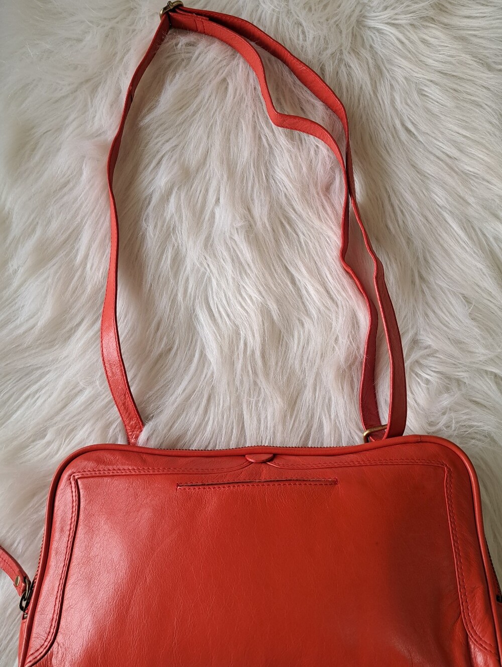 Midsz Latico NJ Orange Leather Bag - Picture 4 of 15
